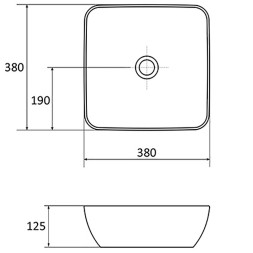 Раковина-чаша Ravak Uni Slim 38 Белая (XJX01138001)