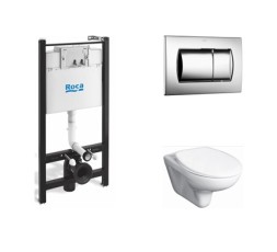 ПЭК: Roca MATEO Унитаз + сидение микролифт + инсталляция + кнопка