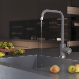 Смеситель для кухни 35к MIXLINE ML-GS12 (342) графит высок. излив - ML-GS12 (342)