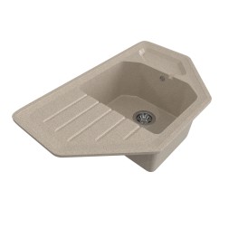 Мойка ML-GMS17 СТАНДАРТ угловая с крылом, песочный (302), 780*485*190мм - 00-00002375 
