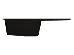 Мойкa ML-GMU07 УЛЬТРА с крылом, черный камень, 735*475 мм (глуб. чаши 175) - 00-001425