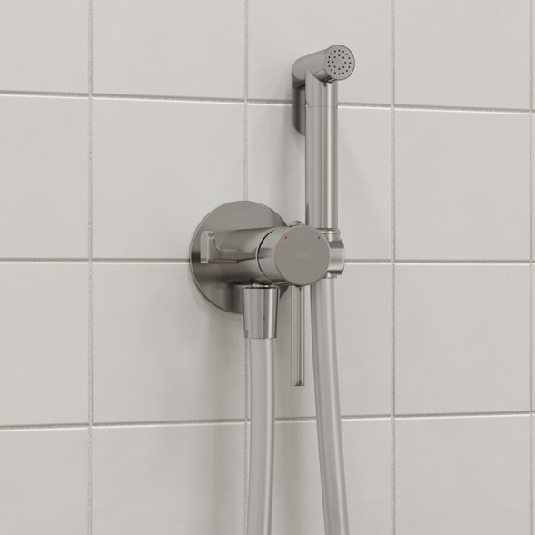 Смеситель с гигиенической лейкой  25к IDDIS 005BCR0i08 встраиваемый ХРОМ матовый - 005BCR0i08 