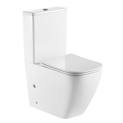 Унитаз-компакт Azario LEVANTO 620x380x830 напольный, безободковый в комплекте с бачком и сиденьем микролифт (AZ-1228A)