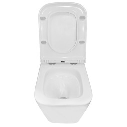 Унитаз подвесной Azario Teramo 340х490х350 безободковый, система слива "Скрытое торнадо",  в комплекте с сидением микролифт (AZ-0052-UQ3)