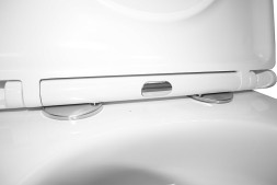 Унитаз подвесной Azario Teramo 340х490х350 безободковый, система слива "Скрытое торнадо",  в комплекте с сидением микролифт (AZ-0052-UQ3)