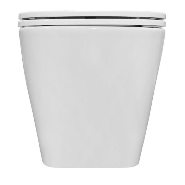 Унитаз подвесной Azario Teramo 340х490х350 безободковый, система слива &amp;quot;Скрытое торнадо&amp;quot;,  в комплекте с сидением микролифт (AZ-0052-UQ3)