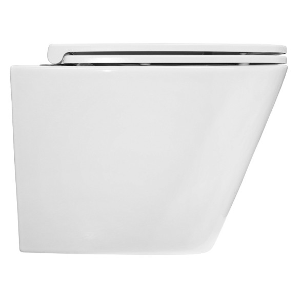 Унитаз подвесной Azario Teramo 340х490х350 безободковый, система слива &amp;quot;Скрытое торнадо&amp;quot;,  в комплекте с сидением микролифт (AZ-0052-UQ3)