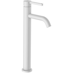 Смеситель для раковины-чаши Kludi Nova Fonte Pura керамический картридж, белый матовый (202985315)