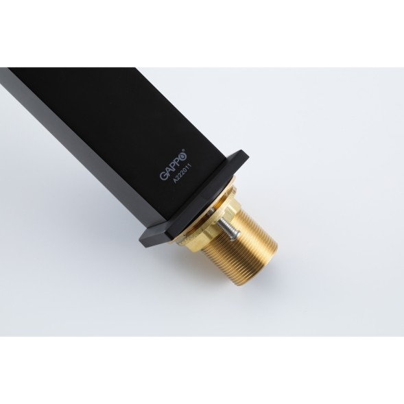 Смеситель для раковины 35к G1007-86 GAPPO высокий, литой, ЧЕРНЫЙ - G1007-86 