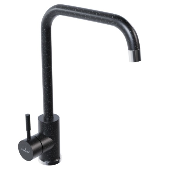Смеситель для кухни 35к MIXLINE ML-GS12 (343) антрацит высок. излив - ML-GS12 (343) 