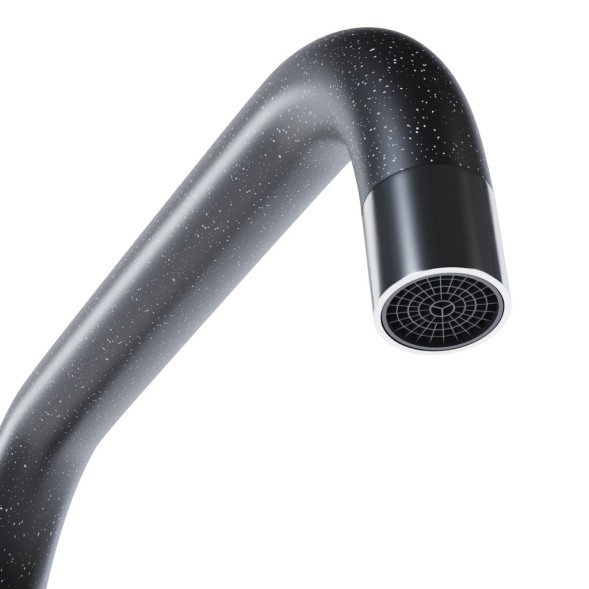 Смеситель для кухни 35к MIXLINE ML-GS12 (343) антрацит высок. излив - ML-GS12 (343) 