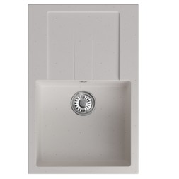 Мойка ML-GM31 КОМФОРТ с крылом, белая (331), 770*500*190мм - 00-00009500