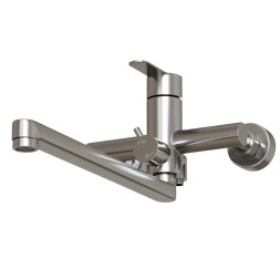 Смеситель для ванны и раковины 35k MIXLINE MLSS32-02 "Stainless" НЕРЖ - MLSS32-02