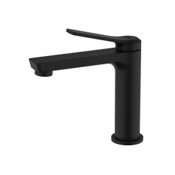 Смеситель для раковины 25к IDDIS PARBL00i01 "Parker" литой, под шпильку, ЧЕРНЫЙ матовый - PARBL00i01