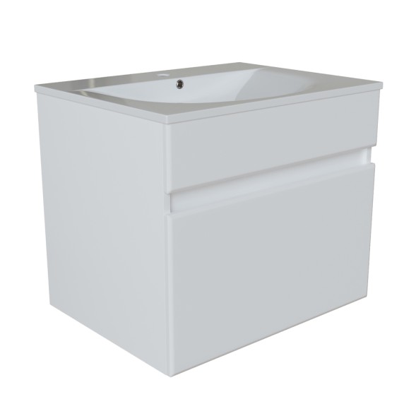 Тумба д/ванной &amp;quot;БРИКС-60&amp;quot; подвесная под раковину &amp;quot;Breeze 60&amp;quot; мебельный (Sanita Luxe) (ПВХ) - 555004 