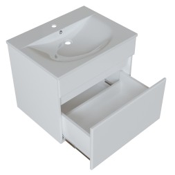 Тумба д/ванной &amp;quot;БРИКС-60&amp;quot; подвесная под раковину &amp;quot;Breeze 60&amp;quot; мебельный (Sanita Luxe) (ПВХ) - 555004 