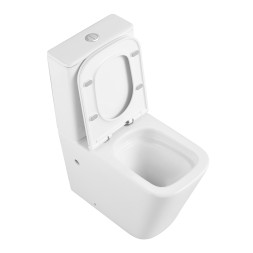 Унитаз-компакт Azario Terra 610х365х835 напольный, безободковый, система смыва "Скрытое торнадо", в комплекте с быстросъемным сиденьем микролифт (AZ-6003-A)