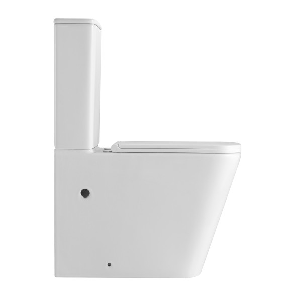 Унитаз-компакт Azario Terra 610х365х835 напольный, безободковый, система смыва &amp;quot;Скрытое торнадо&amp;quot;, в комплекте с быстросъемным сиденьем микролифт (AZ-6003-A)