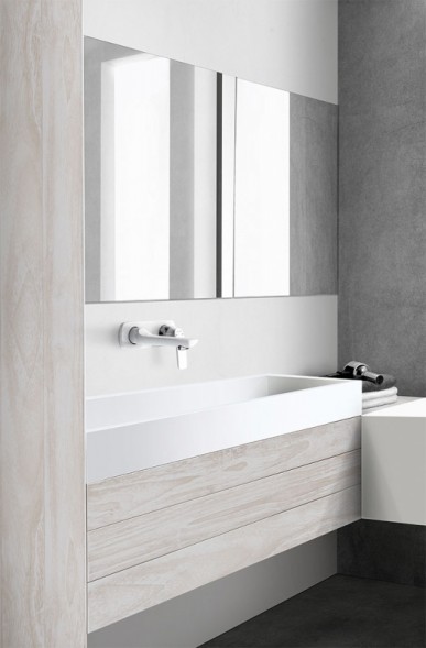 Смеситель для раковины KLUDI BALANCE внешняя монтажная часть, излив 185 мм, белый (522469175)