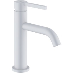 Смеситель для раковины Kludi Nova Fonte Pura с донным клапаном, керамический картридж, белый матовый (202885315)