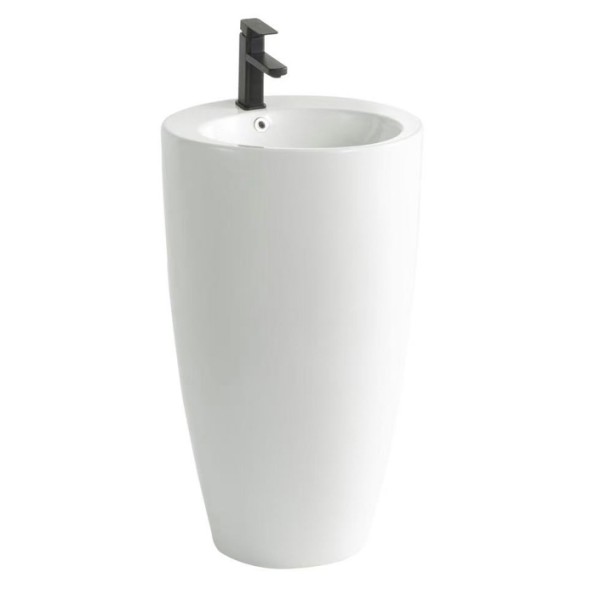 Раковина напольная Azario Dea 500*500*860 отдельностоящая круглая, белая (AZ-203)