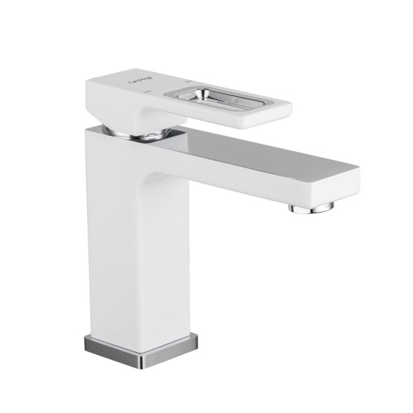 Смеситель для раковины 35к G1017-1 GAPPO литой, с гигиенической лейкой, БЕЛЫЙ-хром - G1017-1 