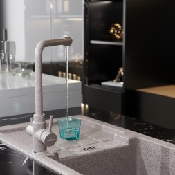 Смеситель для кухни 35к MIXLINE ML-GS13 (302) песочный с вых. для питьевого фильтра - ML-GS13 (302) 