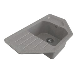 Мойка ML-GMS17 СТАНДАРТ угловая с крылом, темно-серый (309), 780*485*190мм - 00-00002613 