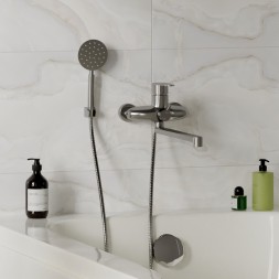 Смеситель для ванны и раковины 35k MIXLINE MLSS36-02 &amp;quot;Steel Kit&amp;quot; НЕРЖ - MLSS36-02 