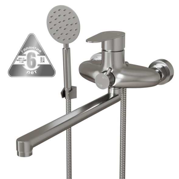 Смеситель для ванны и раковины 35k MIXLINE MLSS36-02 &amp;quot;Steel Kit&amp;quot; НЕРЖ - MLSS36-02 