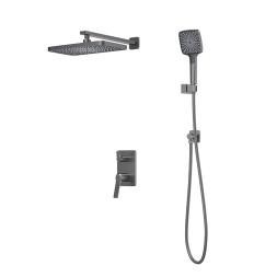 Душевая система 35к IDDIS PARGM02i67 "Parker" лейка "Тропический душ" встраиваемая ГРАФИТ матовый - PARGM02i67