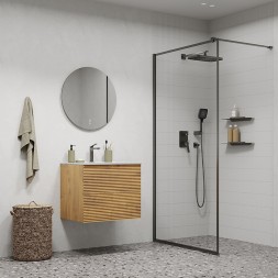 Душевая система 35к IDDIS PARGM02i67 "Parker" лейка "Тропический душ" встраиваемая ГРАФИТ матовый - PARGM02i67