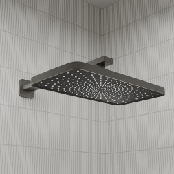 Душевая система 35к IDDIS PARGM02i67 "Parker" лейка "Тропический душ" встраиваемая ГРАФИТ матовый - PARGM02i67