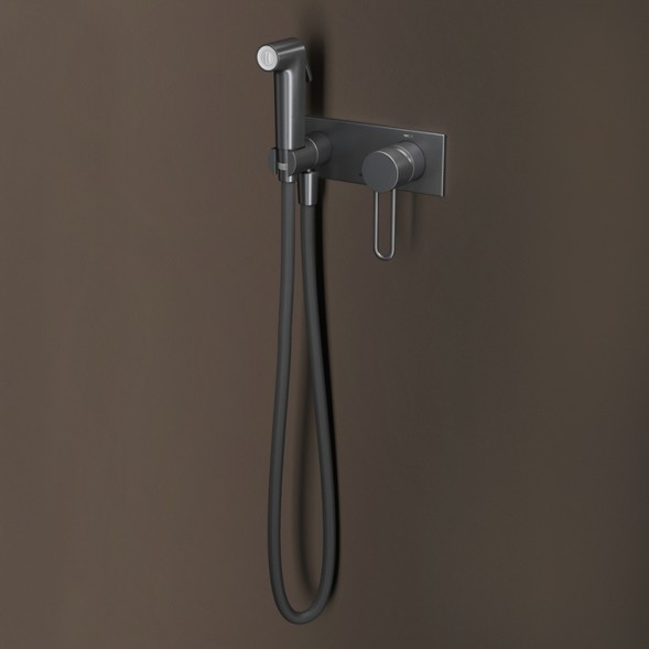 Смеситель с гигиенической лейкой 35к IDDIS DUNGMV0i08 &amp;quot;Duna&amp;quot; встраиваемый, ГРАФИТ мат. - DUNGMV0i08 