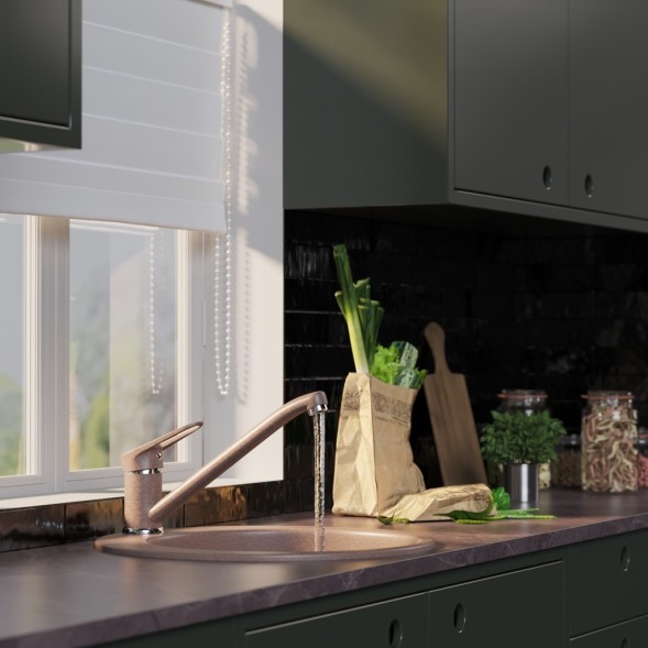 Смеситель для кухни 35к MIXLINE ML-GS03 (307) терракотовый - 00-00000596 