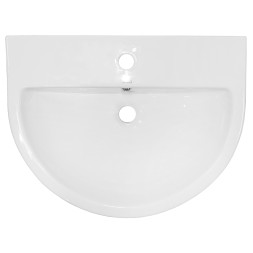 Раковина с полупьедесталом Creo Ceramique RENNES 600х455х500 керамика, белый глянцевый (RE3000+RE3050)