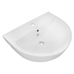 Раковина с полупьедесталом Creo Ceramique RENNES 600х455х500 керамика, белый глянцевый (RE3000+RE3050)