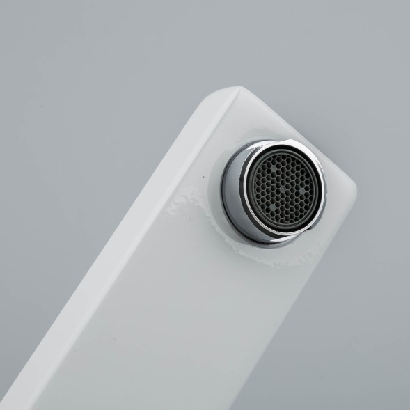 Смеситель для раковины 35к G1017-2 GAPPO литой, высокий, БЕЛЫЙ-ХРОМ - G1017-2 