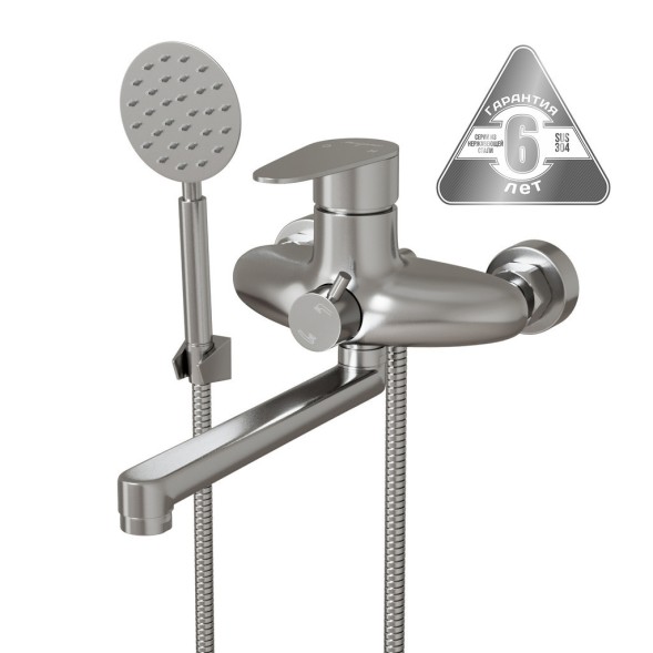 Смеситель для ванны и раковины 35k MIXLINE MLSS36-021 &amp;quot;Steel Kit&amp;quot; НЕРЖ - MLSS36-021 