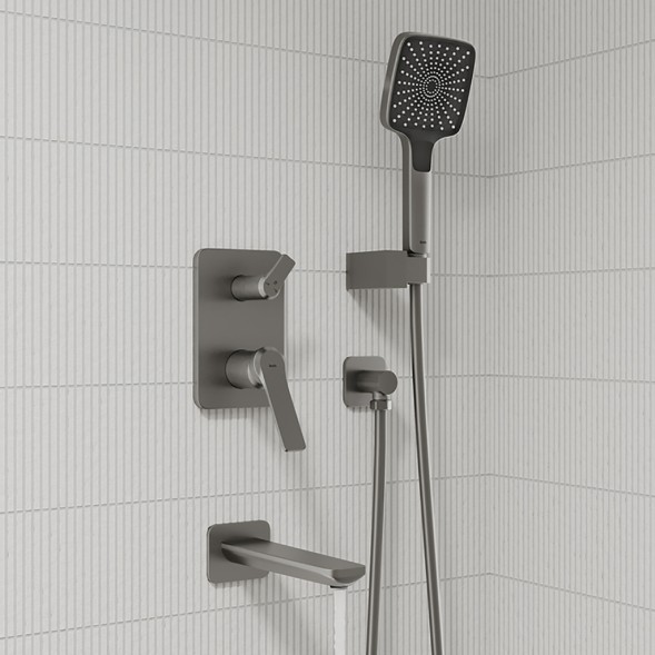 Душевая система 35к IDDIS PARGM03i68 &amp;quot;Parker&amp;quot; лейка &amp;quot;Тропический душ&amp;quot; встраиваемая ГРАФИТ матовый - PARGM03i68 