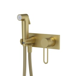 Смеситель с гигиенической лейкой 35к IDDIS DUNMGV0i08 "Duna" встраиваемый, ЗОЛОТО мат. - DUNMGV0i08