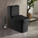 Унитаз-моноблок AZARIO GRESSA 705х370х760 напольный, безободковый в комплекте с сиденьем микролифт, цвет черный матовый (AZ-1111MB)