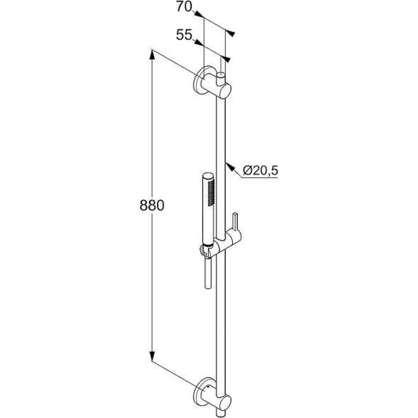 Душевой гарнитур Kludi Nova Fonte шланг 160 см, белый матовый (2084053-15)