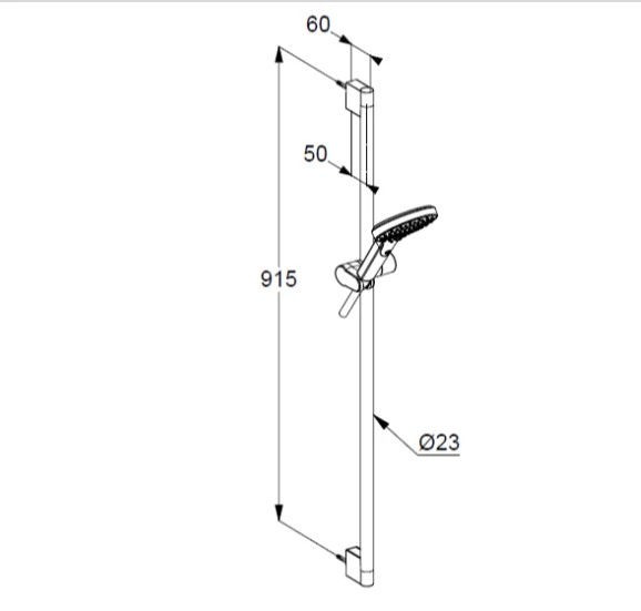 Душевой гарнитур Kludi Dive Х 1S хром ( 6991005-00)