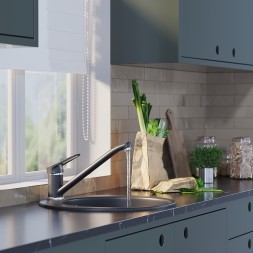 Смеситель для кухни 35к MIXLINE ML-GS03 (343) антрацит - 00-00006407