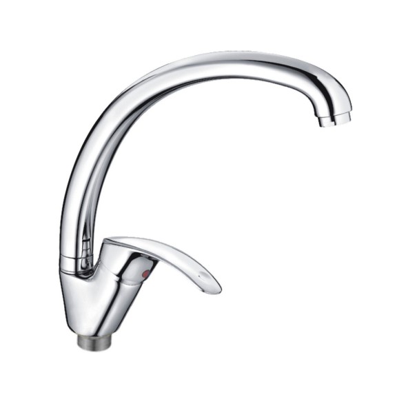 Смеситель для кухни 40к CN4121-2 CRON высокий пов. излив, п/гайку, ХРОМ - CN4121-2 