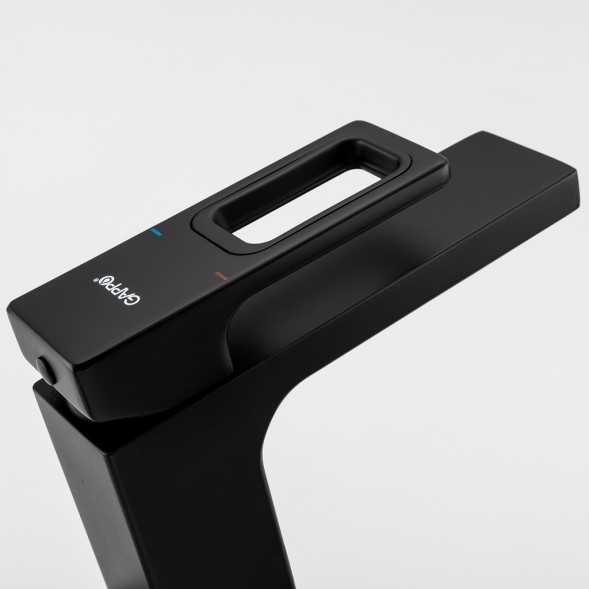 Смеситель для раковины 35к G1017-6 GAPPO литой, п/гайку, ЧЕРНЫЙ - G1017-6 