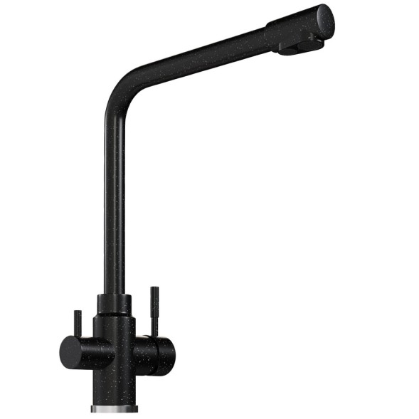 Смеситель для кухни 35к MIXLINE ML-GS13 (308) черный с вых. для питьевого фильтра - ML-GS13 (308) 