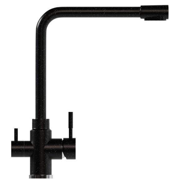 Смеситель для кухни 35к MIXLINE ML-GS13 (308) черный с вых. для питьевого фильтра - ML-GS13 (308) 