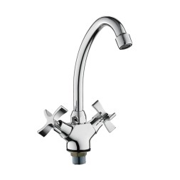 Смеситель для кухни 1/2 кер L4922 Ledeme выс.пов излив, п/гайку, Хром - L4922